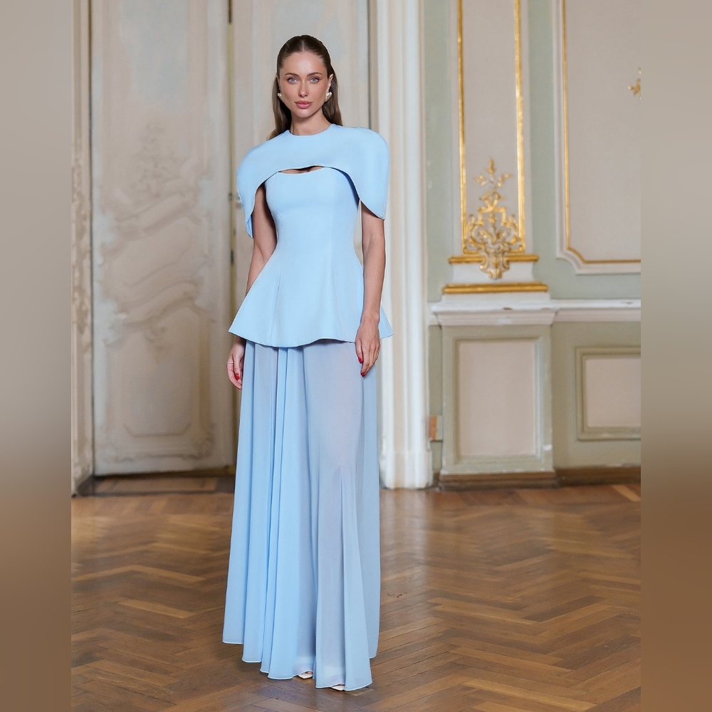 Elagia Blue Maxi Dress